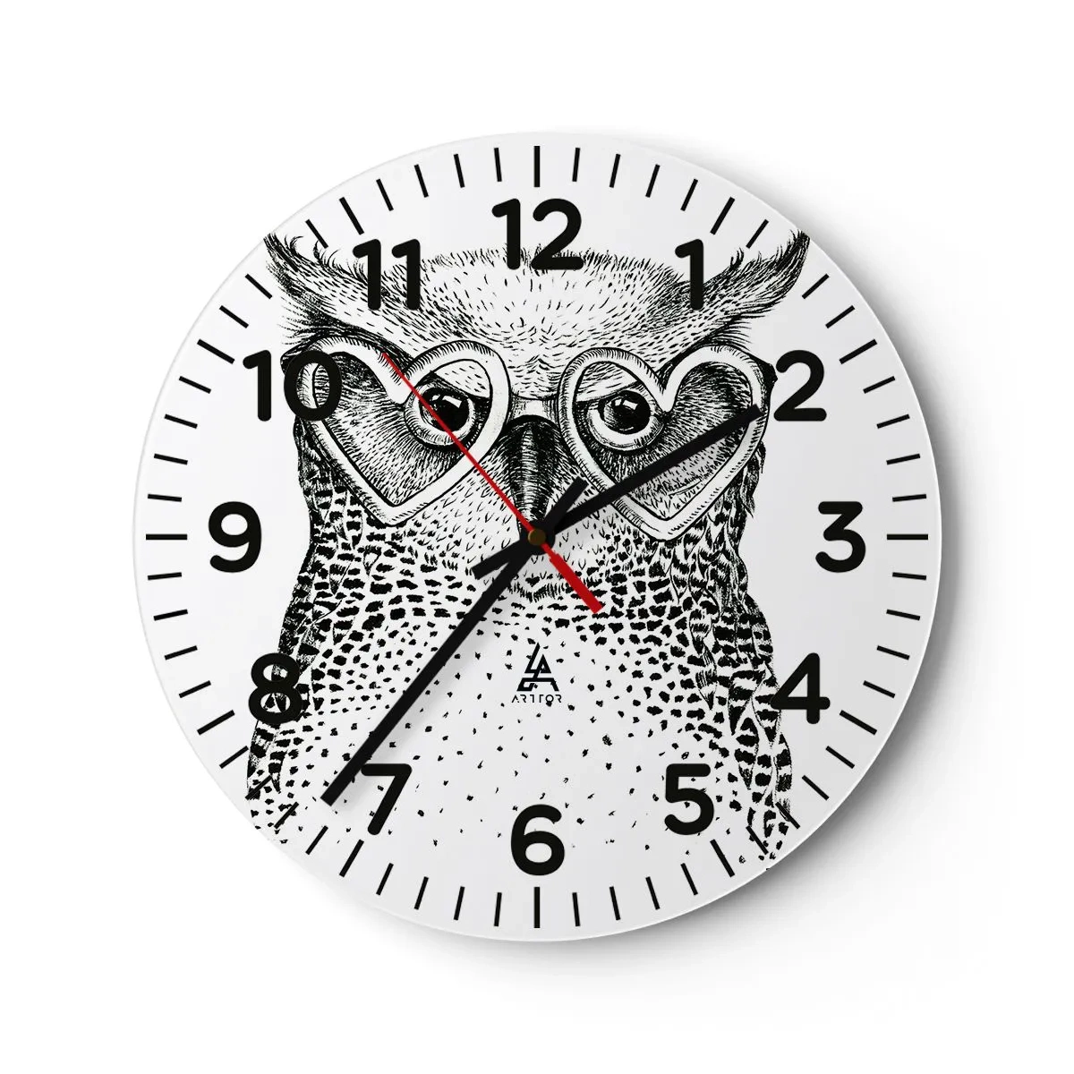 Horloge murale - Pendule murale - Sagement et avec amour - 40x40 cm