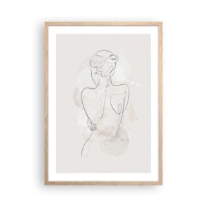 Affiche dans un chêne clair - Poster - Comme un instrument sensible - 50x70 cm