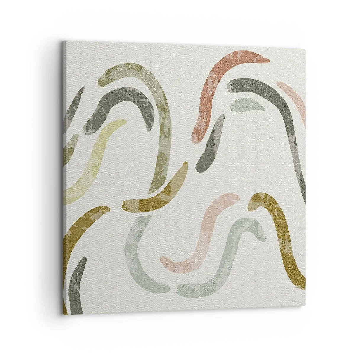 Impression sur toile - Image sur toile - Une joyeuse danse de l'abstraction - 60x60 cm