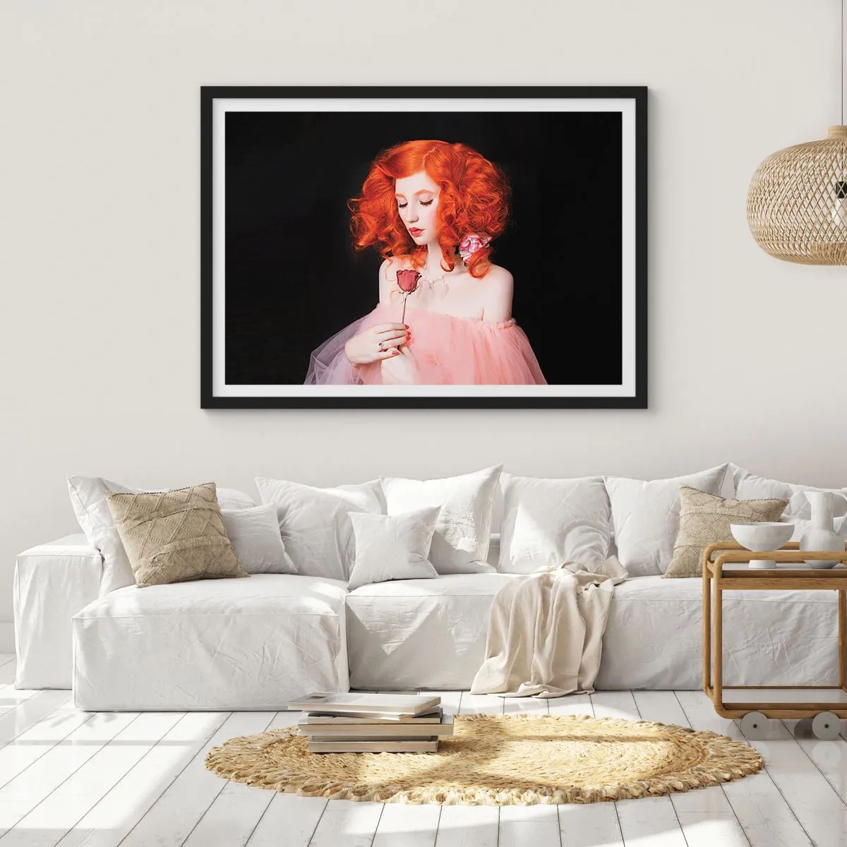 Affiche dans un cadre noir - Poster - De style baroque - 40x30 cm