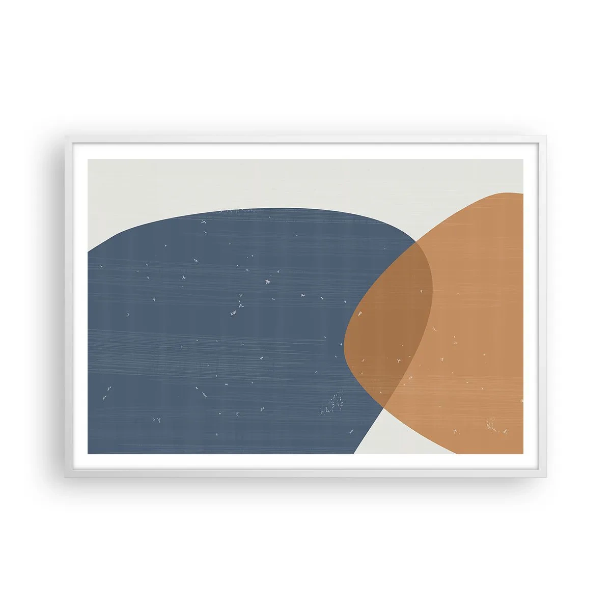 Affiche dans un cadre blanc - Poster - Ovales et influences - 100x70 cm