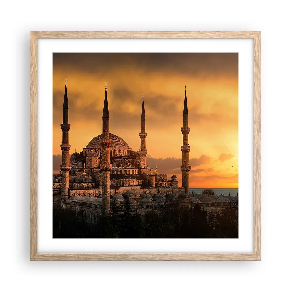 Affiche dans un chêne clair - Poster - Dieu est grand - 50x50 cm