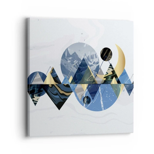 Impression sur toile - Image sur toile - Paysage géométrique - 40x40 cm