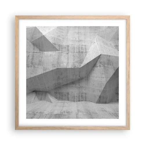 Affiche dans un chêne clair - Poster - Un vrai challenge - 50x50 cm