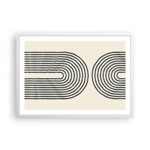 Affiche dans un cadre blanc - Poster - Dans un instant... - 70x50 cm