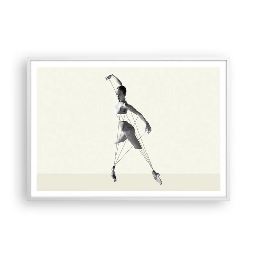 Affiche dans un cadre blanc - Poster - Dans le théatre de la vie - 100x70 cm