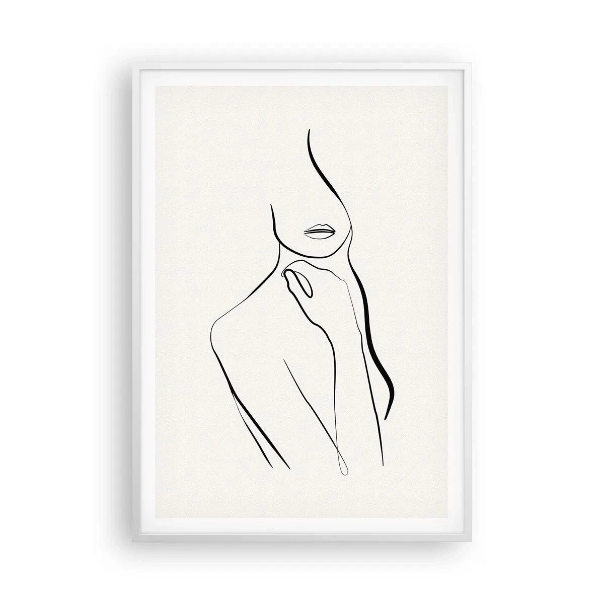 Affiche dans un cadre blanc - Poster - Vague de mélancolie - 70x100 cm
