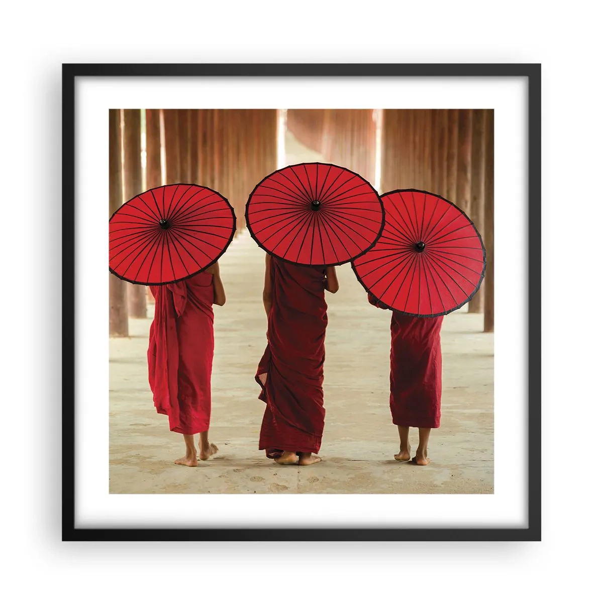 Affiche dans un cadre noir - Poster - Sur la route du pays pure - 50x50 cm