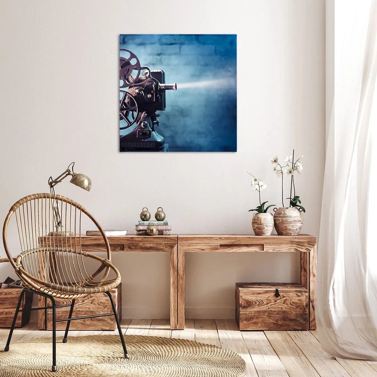 Impression sur toile - Image sur toile - Dans un vieux cinéma - 60x60 cm