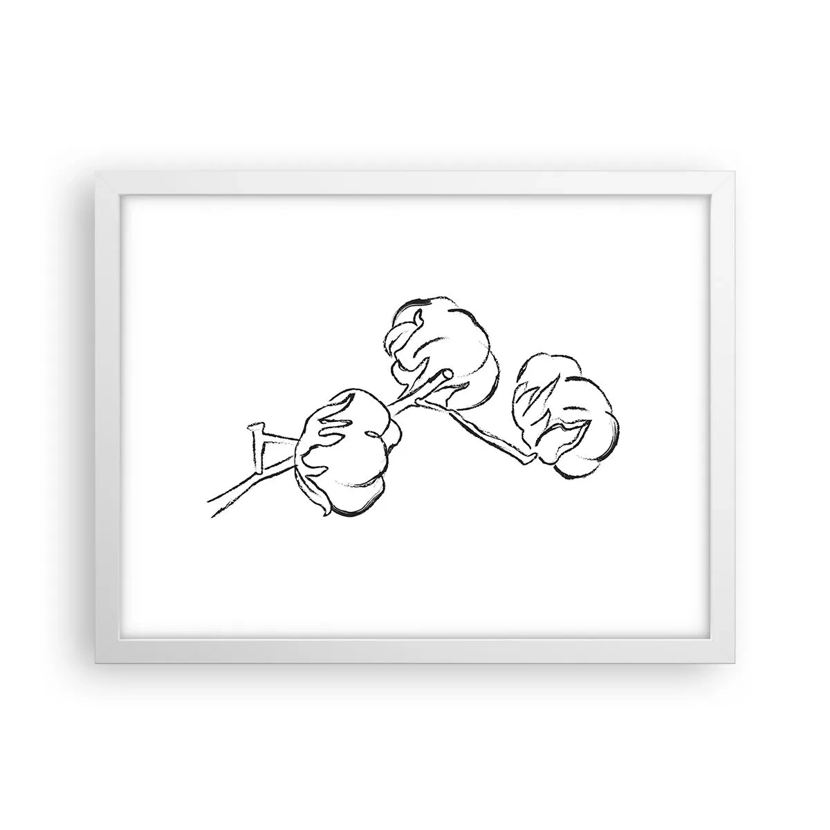 Affiche dans un cadre blanc - Poster - Duvet de coton - 40x30 cm