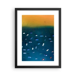 Affiche dans un cadre noir - Poster - Jeu de vacances - 30x40 cm