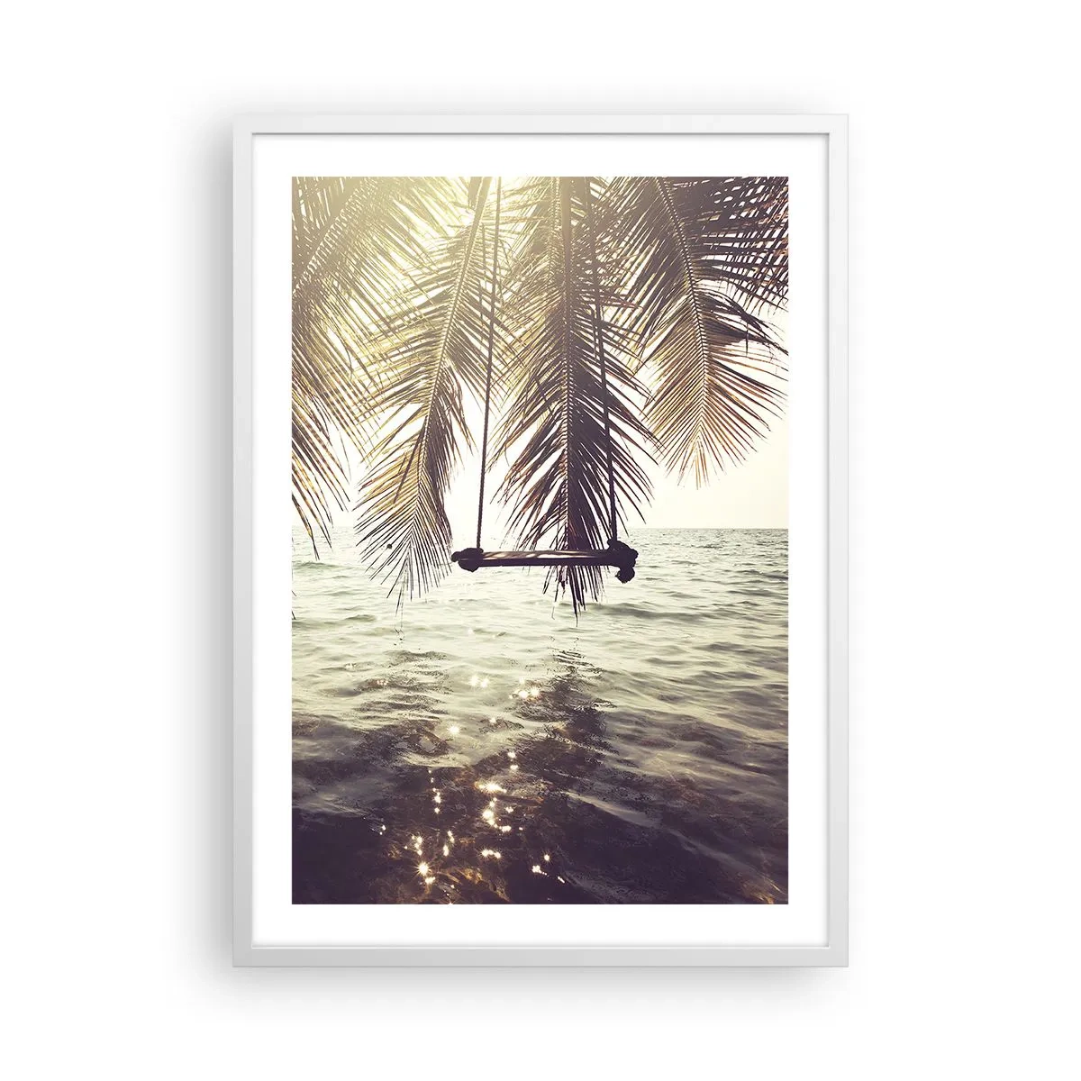 Affiche dans un cadre blanc - Poster - Vous pouvez vous balancer dans les nuages à volonté - 50x70 cm