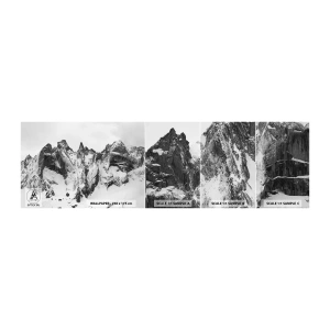 Échantillon De Papier Peint Standard Eco - Crête dangereuse de granit - Paysage, Montagnes, Alpes - 100x30 cm