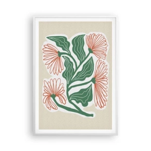 Affiche dans un cadre blanc - Poster - Folk et moderne - 70x100 cm