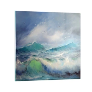 Impression sur verre - Image sur verre - "Le tourbillon hurlait de triomphe..." - 30x30 cm