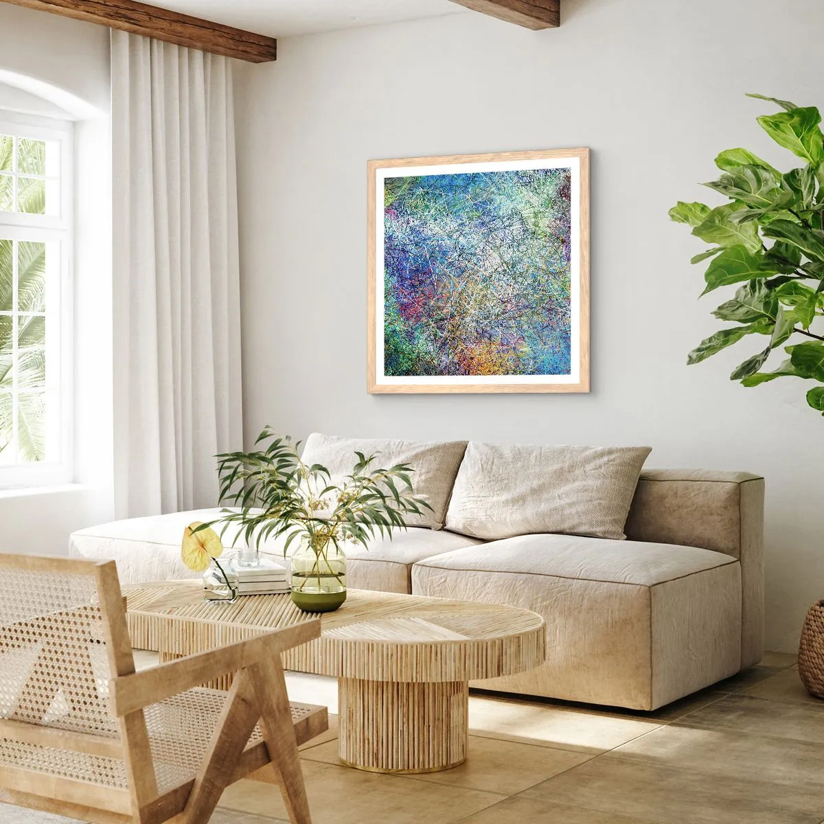 Affiche dans un chêne clair - Poster - Ce n'est pas si simple - 30x30 cm