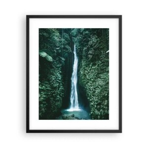 Affiche dans un cadre noir - Poster - Fontaine tropicale - 40x50 cm