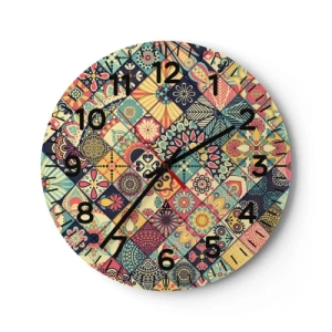Horloge murale - Pendule murale - Ambiance marocaine - 40x40 cm