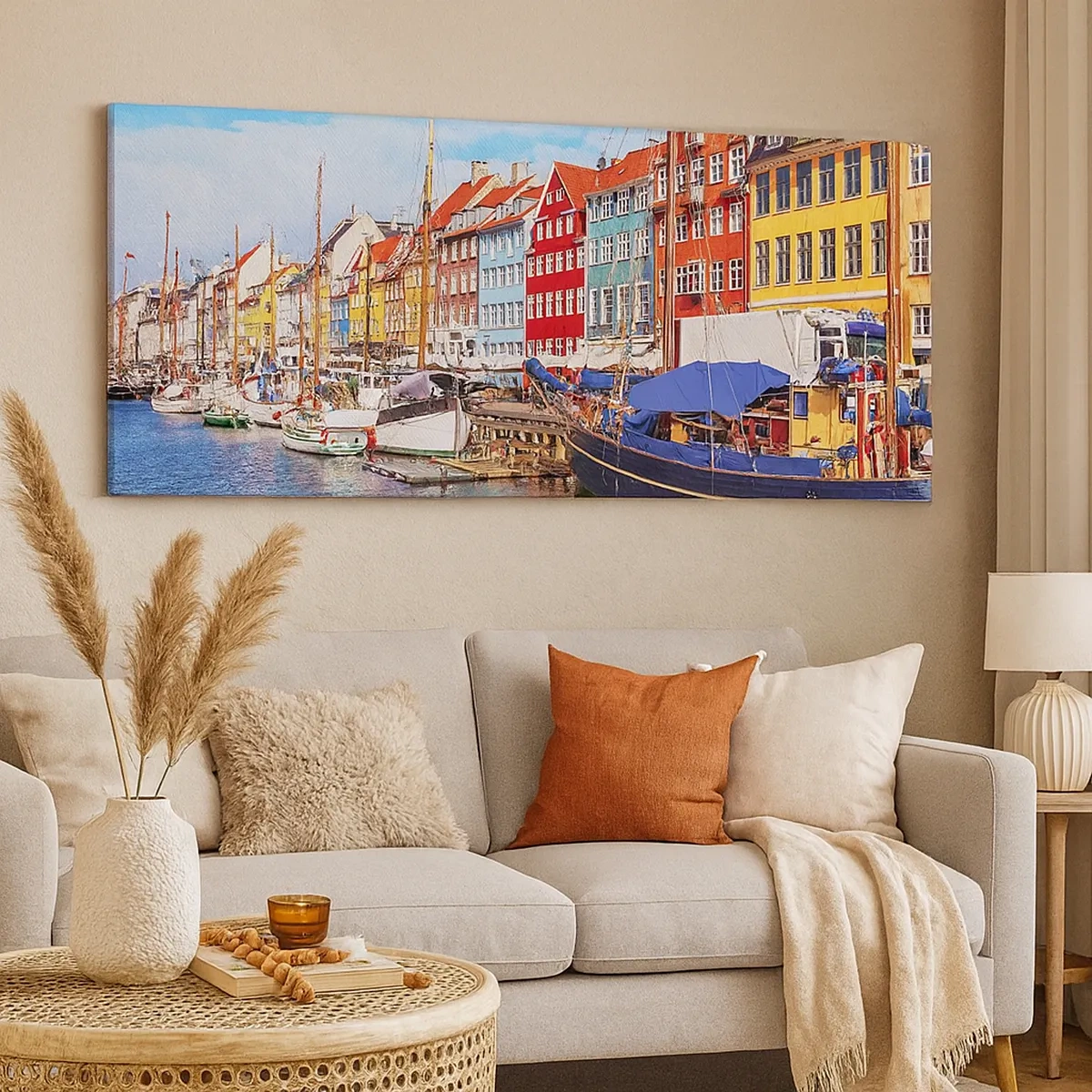 Impression sur toile - Image sur toile - Quai joyeux - 30x30 cm