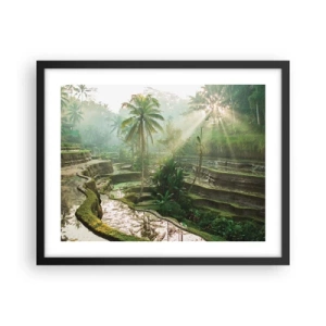 Affiche dans un cadre noir - Poster - Grandir au soleil - 50x40 cm