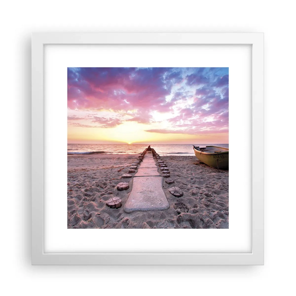 Affiche dans un cadre blanc - Poster - Moment d'expérience profonde - 30x30 cm