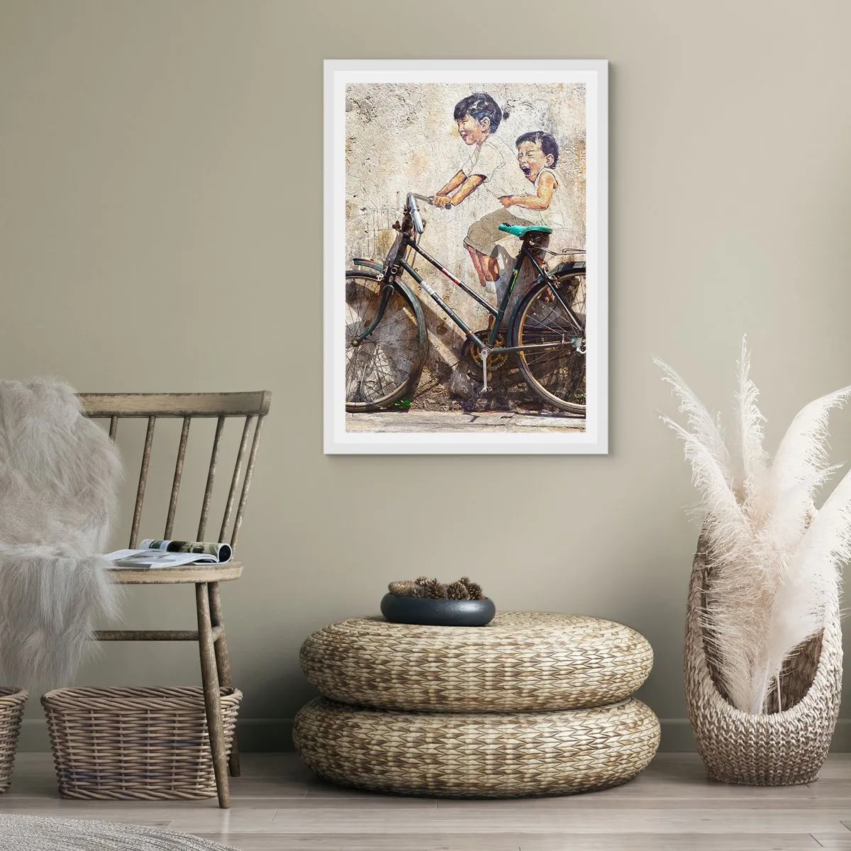 Affiche dans un cadre blanc - Poster - Vrai ou faux? - 40x50 cm