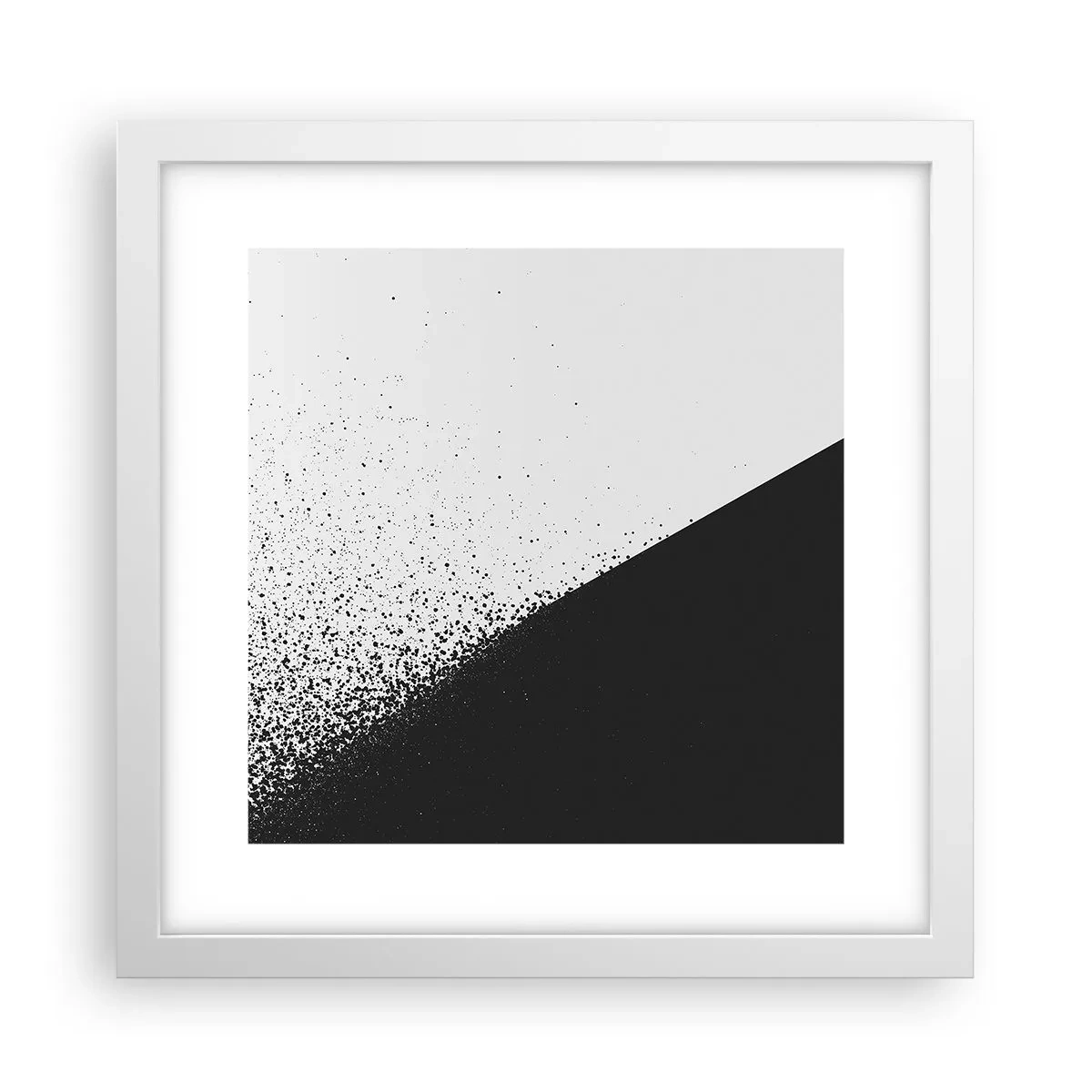 Affiche dans un cadre blanc - Poster - De plus en plus vite, de plus en plus - 30x30 cm