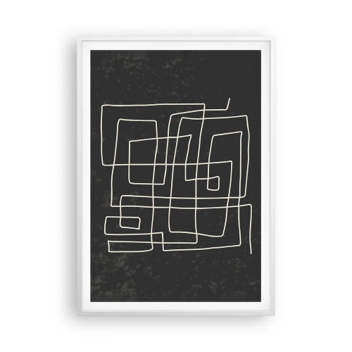 Affiche dans un cadre blanc - Poster - Pas aussi simple - 70x100 cm