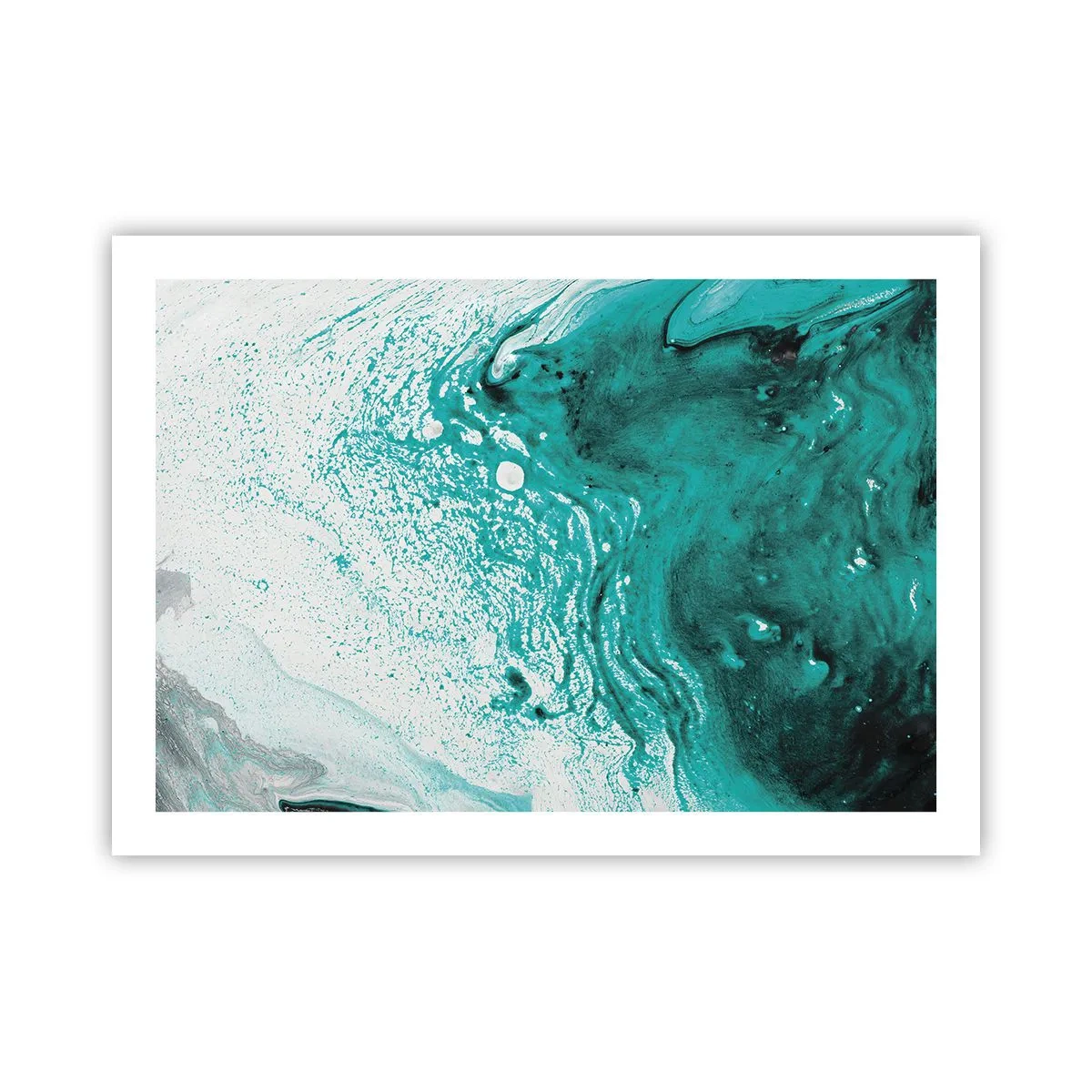 Affiche - Poster - Se fondre dans le bleu et le turquoise - 70x50 cm