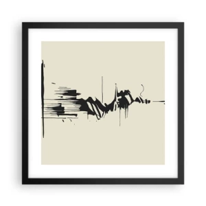 Affiche dans un cadre noir - Poster - Abstraction hâtive - 40x40 cm