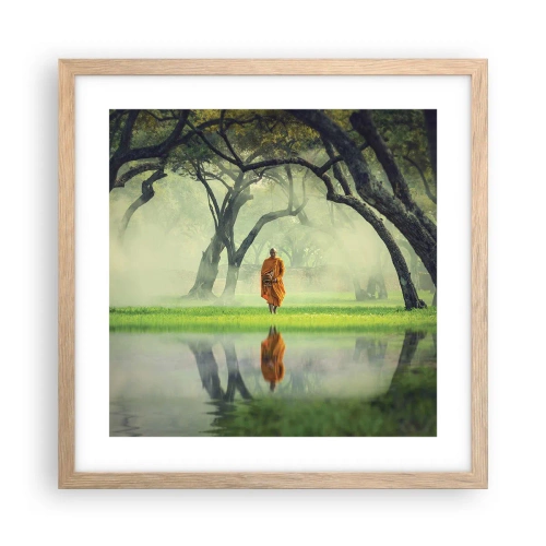 Affiche dans un chêne clair - Poster - En route vers l'illumination - 40x40 cm