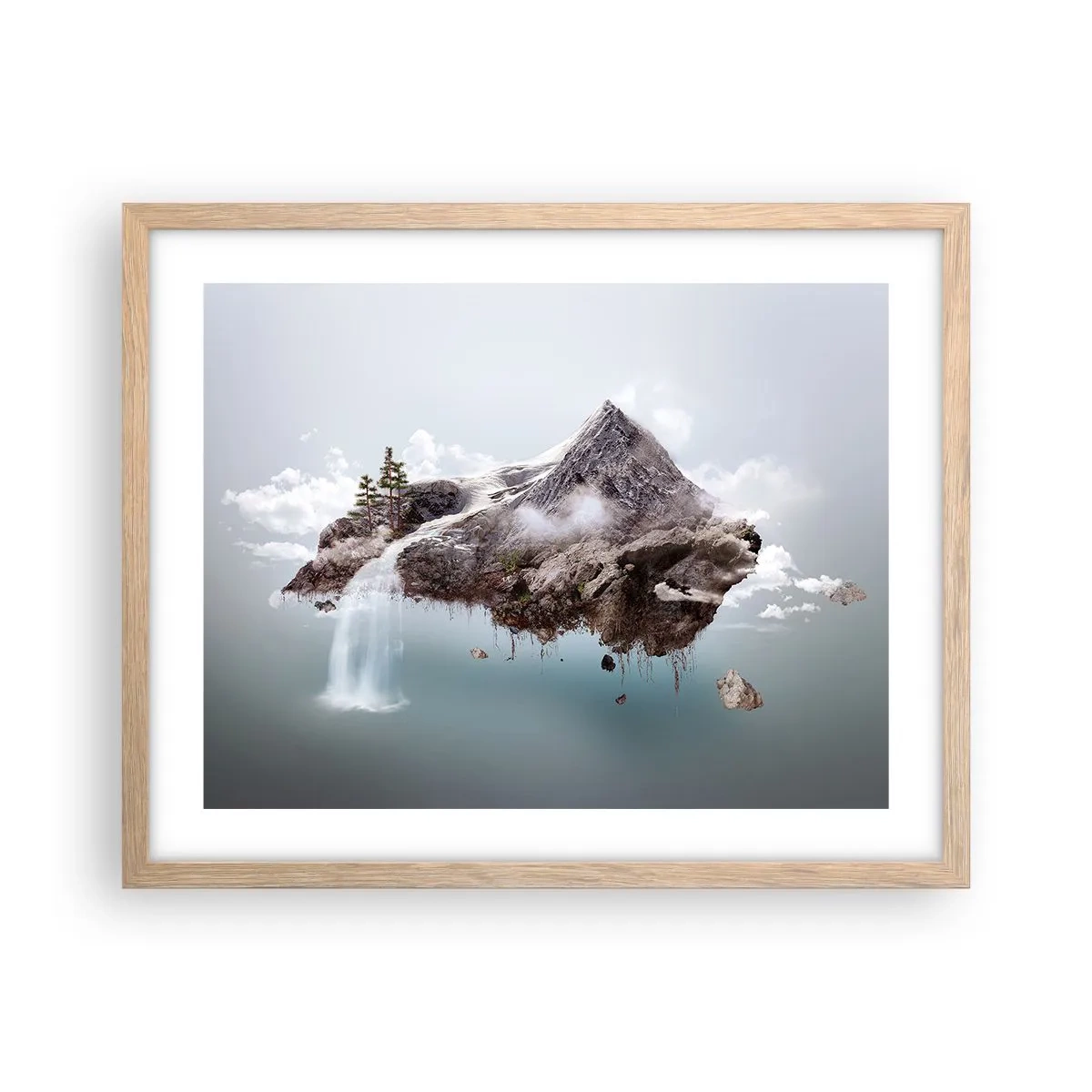 Affiche dans un chêne clair - Poster - L'oeil du surréaliste - 50x40 cm