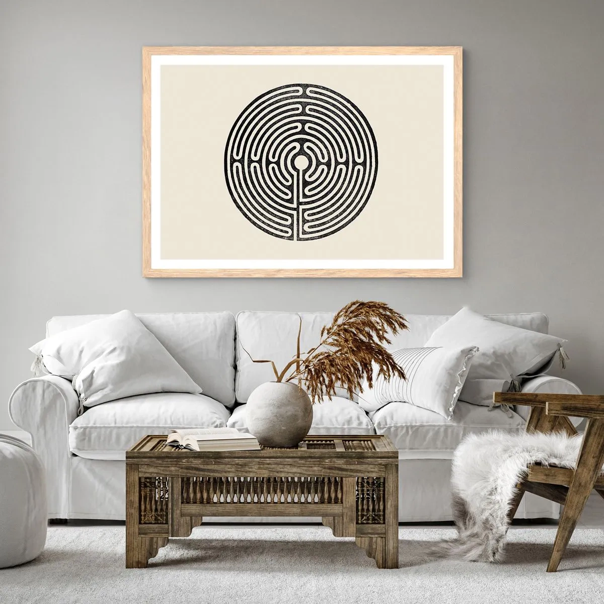 Affiche dans un chêne clair - Poster - Ordre mystérieux - 100x70 cm