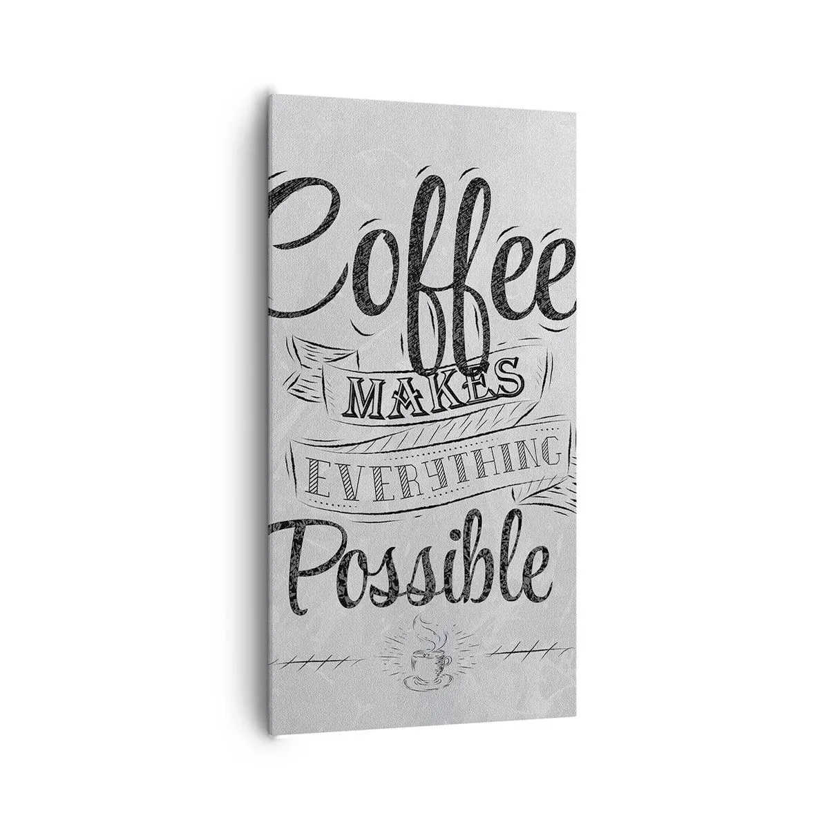 Impression sur toile - Image sur toile - Comment ne pas aimer le café maintenant - 65x120 cm