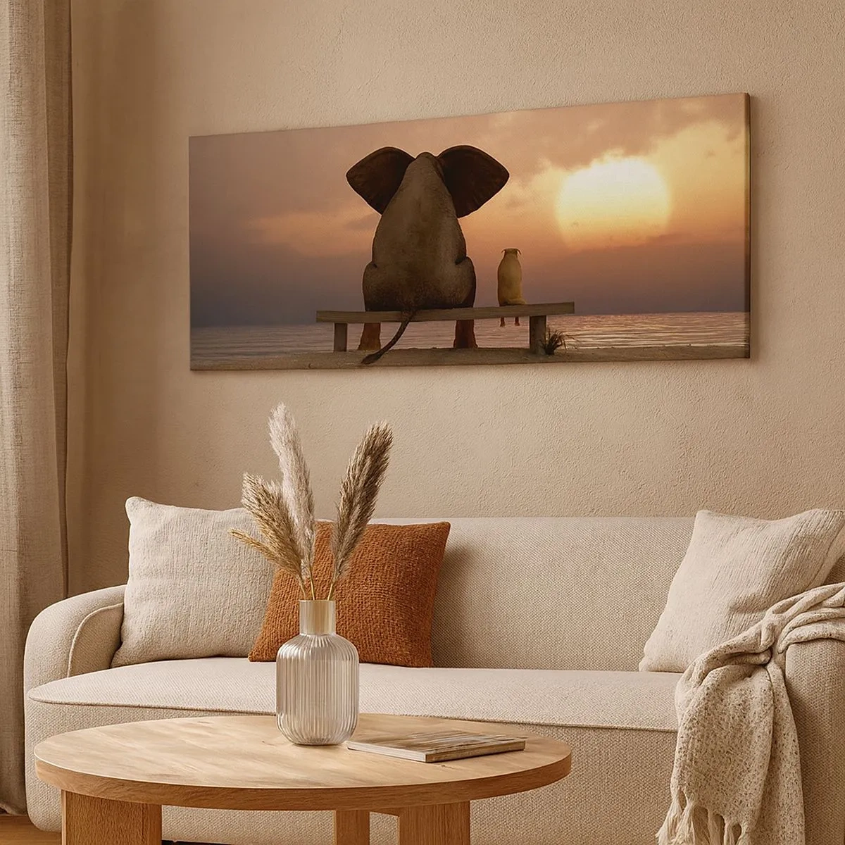 Impression sur toile - Image sur toile - C'est bon de garder le silence ensemble - 100x40 cm