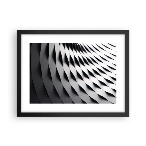 Affiche dans un cadre noir - Poster - A la surface des vagues - 40x30 cm