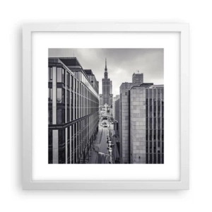 Affiche dans un cadre blanc - Poster - Vallée de Varsovie - 30x30 cm