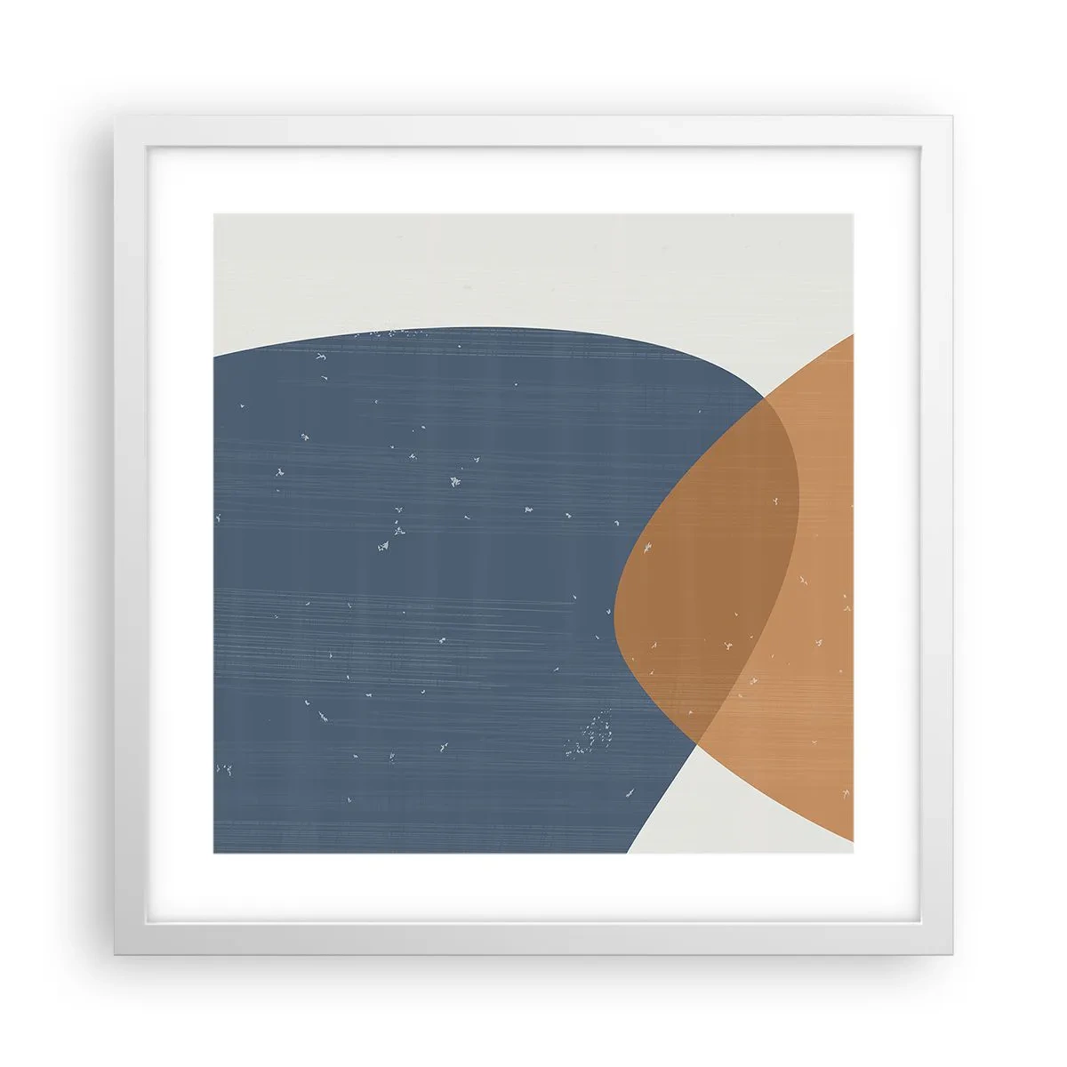Affiche dans un cadre blanc - Poster - Ovales et influences - 40x40 cm