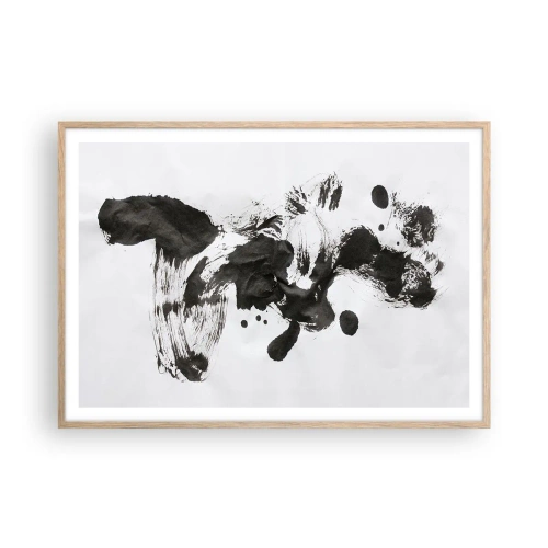 Affiche dans un chêne clair - Poster - De la méthode dans la folie ? - 100x70 cm