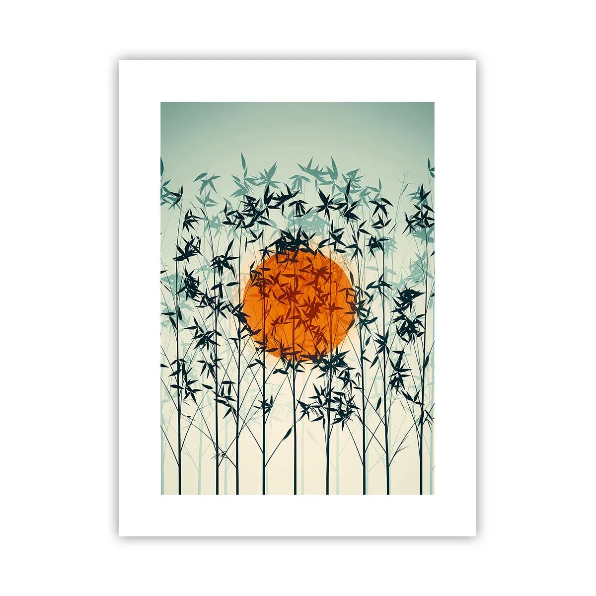 Affiche - Poster - Soleil japonnais - 30x40 cm