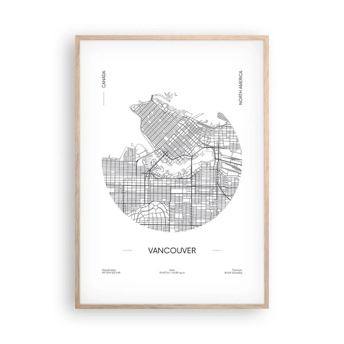 Affiche dans un chêne clair - Poster - Anatomie de Vancouver - 70x100 cm