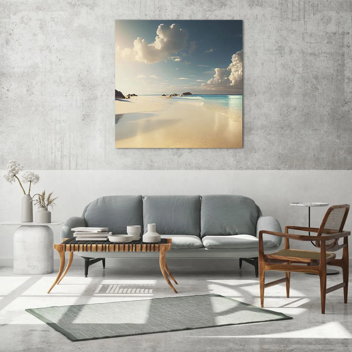 Impression sur verre - Image sur verre - Une journée de rêve - 70x70 cm