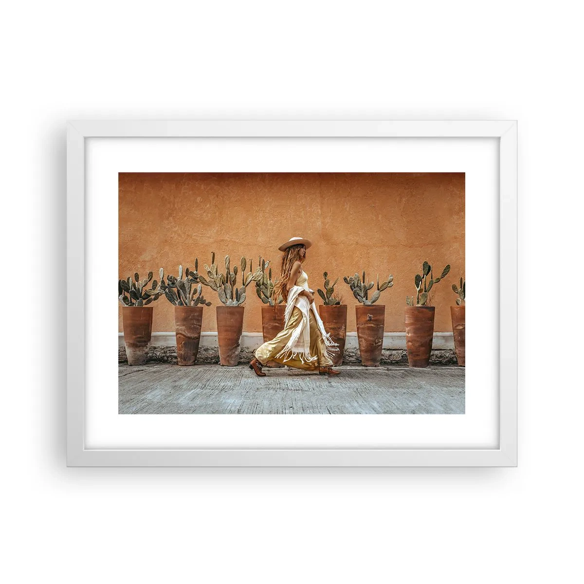 Affiche dans un cadre blanc - Poster - Style hippie - 40x30 cm