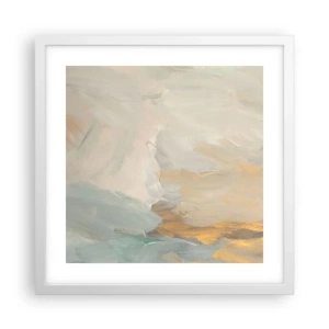 Affiche dans un cadre blanc - Poster - Abstraction – le pays de la douceur - 40x40 cm