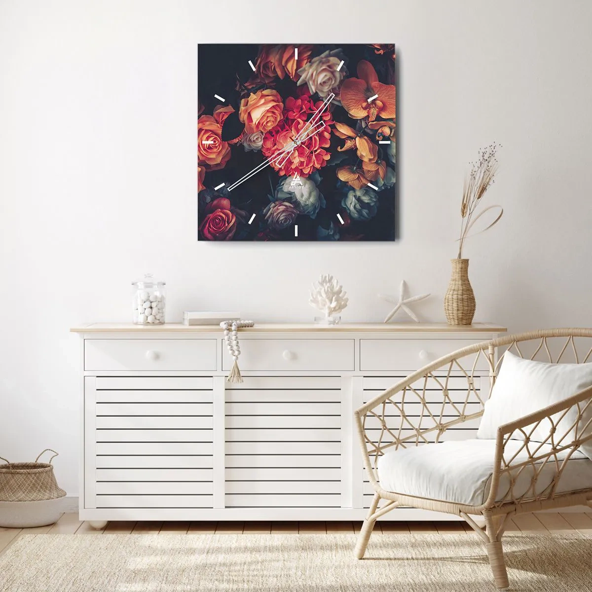 Horloge murale - Pendule murale - Comme chez les maîtres hollandais - 40x40 cm