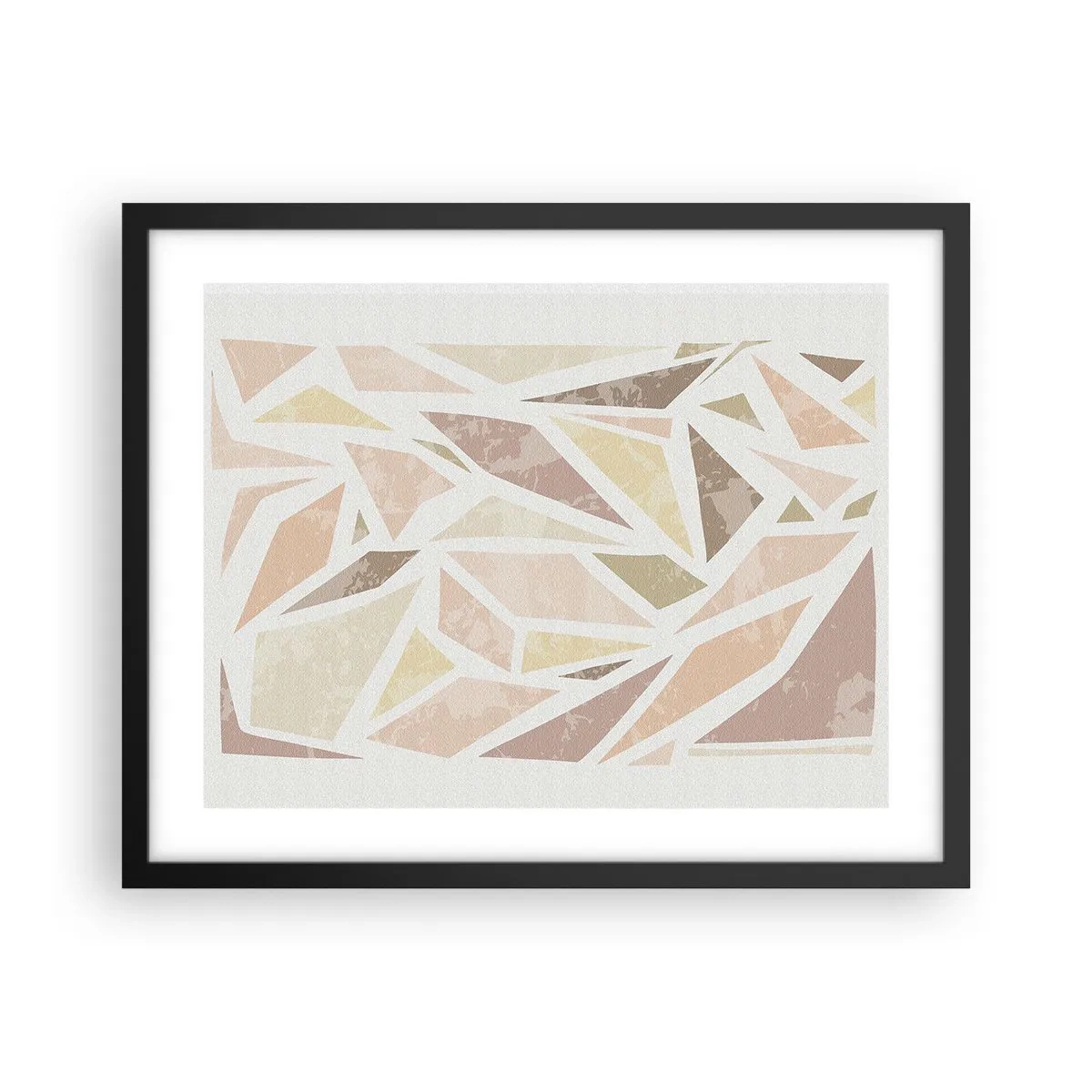 Affiche dans un cadre noir - Poster - Composition de vitraux - 50x40 cm