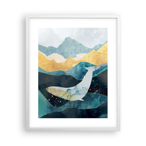Affiche dans un cadre blanc - Poster - La beauté fraîche du nord - 40x50 cm