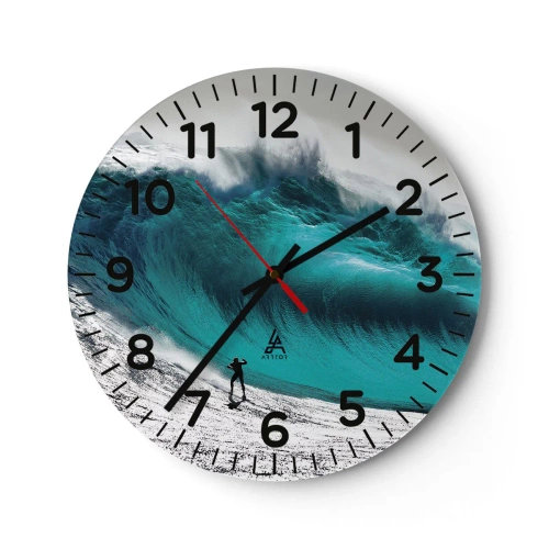 Horloge murale - Pendule murale - Challenge accepté - 30x30 cm