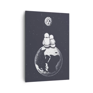 Impression sur toile - Image sur toile - Une histoire d'amour cosmique - 70x100 cm