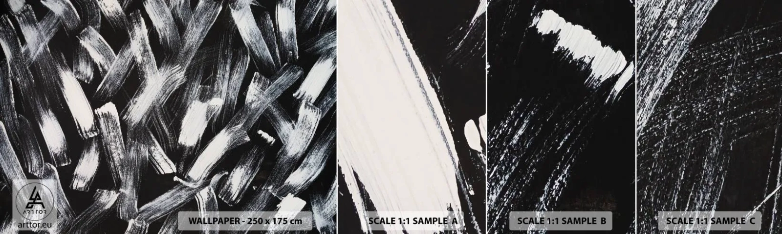 Échantillon De Papier Peint Standard Eco - L'abstraction dans l'esprit industriel - Morceau, Moderne, Brossage - 100x30 cm